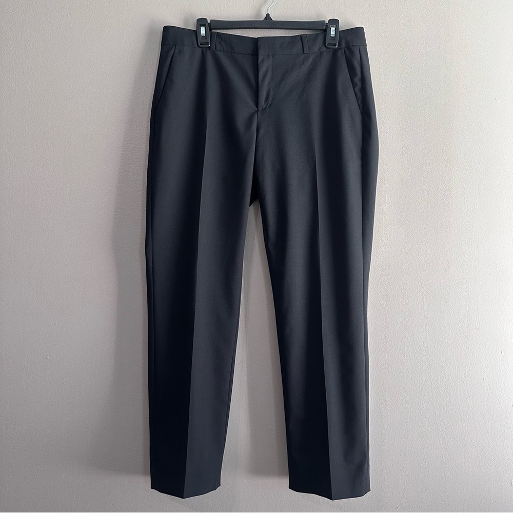 Banana Republic Avery Wool Trousers Womens 6 Black Straight Leg Dress Pants